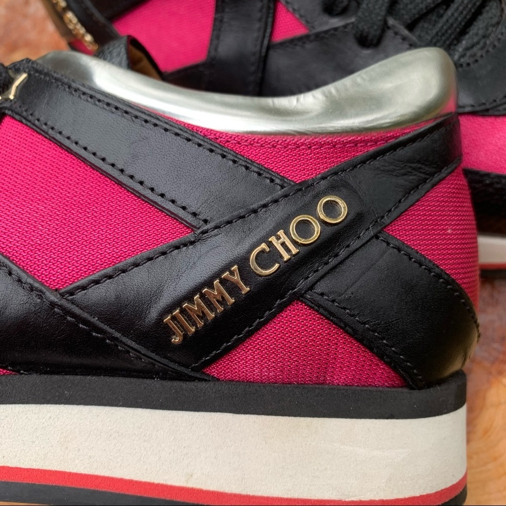 Jimmy Choo London geranium black lace up sneakers 39 - Picture 12 of 16